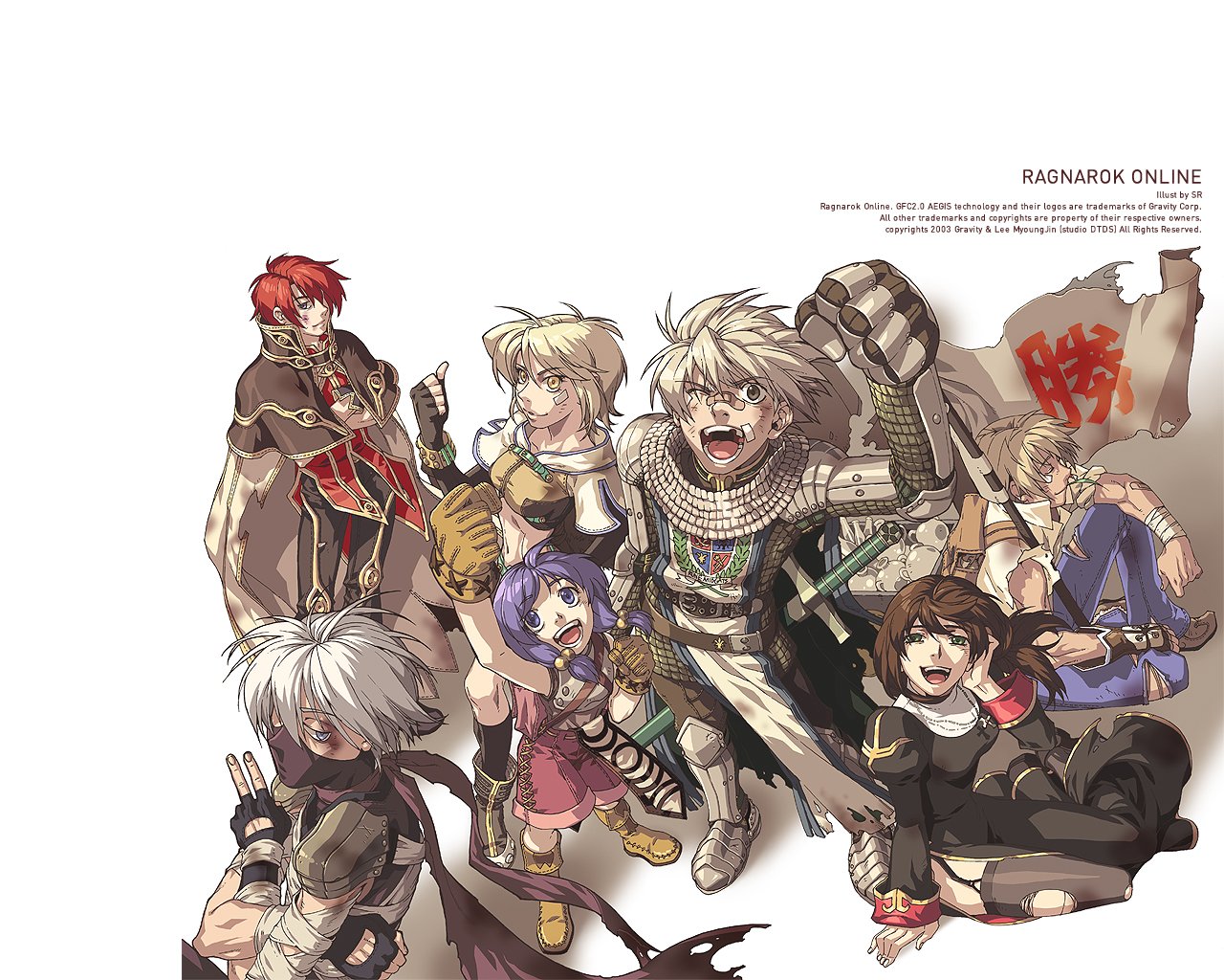 Personagens clássicos de Ragnarok Online em arte oficial do jogo